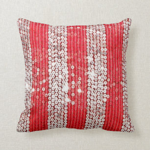 Argent de Faux et coussin décoratif de paillette