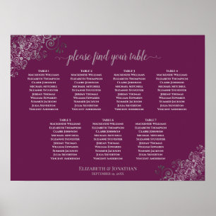 Argent et Cassis 7 Tableau Mariage