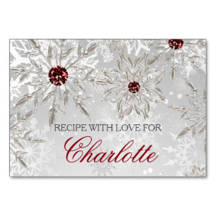 argent flocons de neige hiver nuptiale carte de re