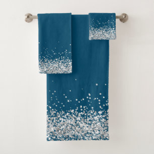 Argent Glittery Glam Edging sur le ensemble de ser