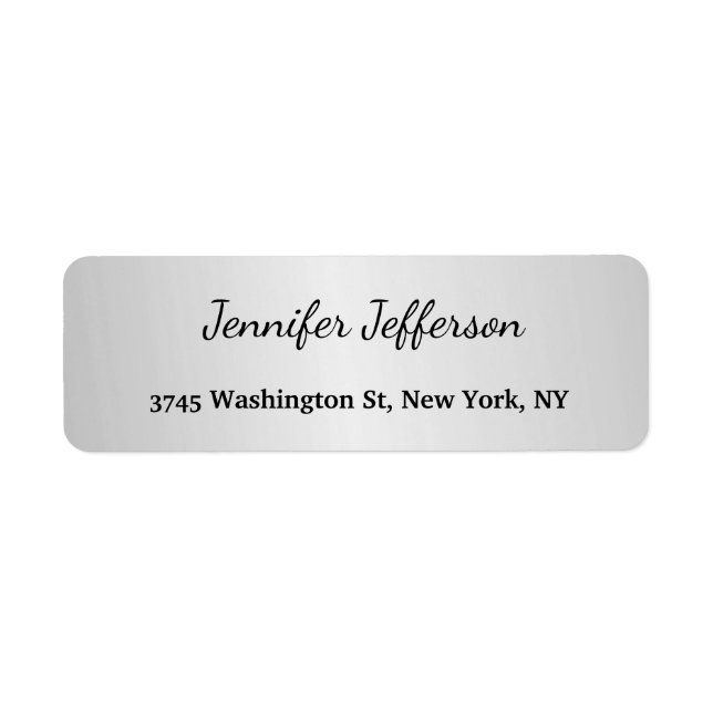 Argent gris moderne écriture manuscrite Plain Prof (Devant)