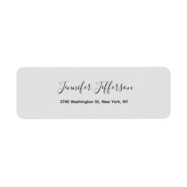 Argent gris moderne écriture manuscrite Plain Prof (Devant)