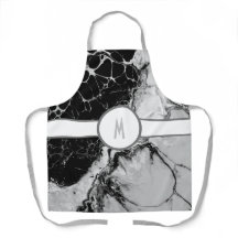 Argent monogramme et tablier noir