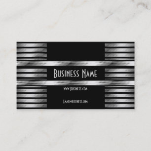 Argent noir Art déco carte de visite