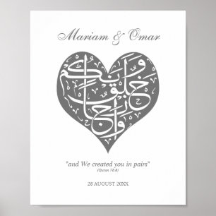 Argent Nous vous avons créé dans Pairs Poster Nikk