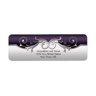 Argent Orné Fissures Violet Noir Dégradé
