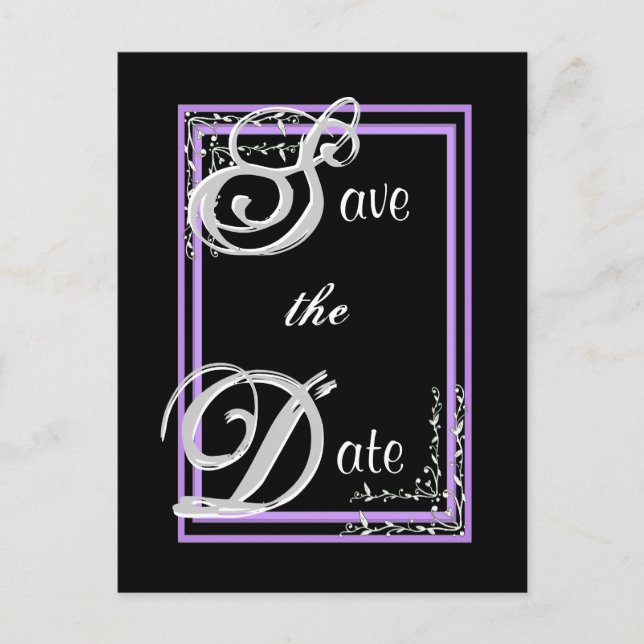 ARGENT &PURPLE Enregistrer la carte postale Date (Devant)