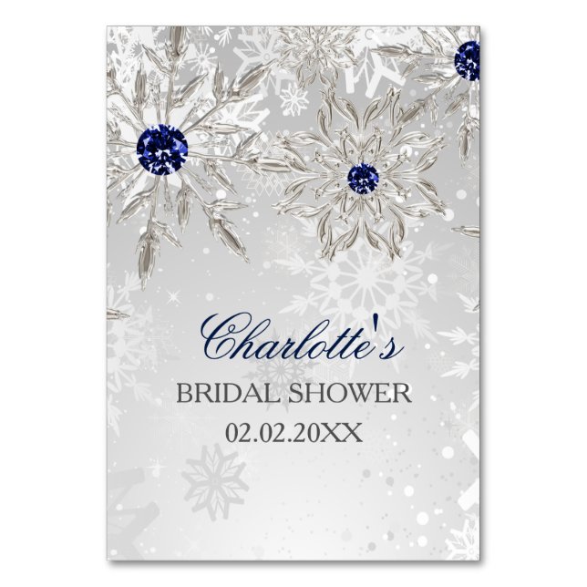 argent snowflakes cartes de bingo de douche de nag (Par défaut)