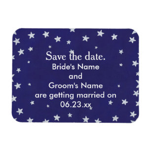 Argent Stars Royal Navy Blue Magnet Réservez la da