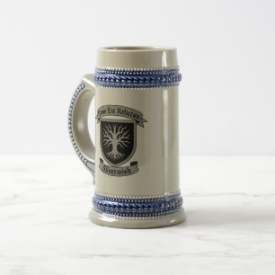 Argent Wish Crest et motto Mug Couleurs originales