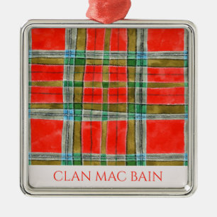Argenté Ornement carré de luxe CLAN MAC BAIN