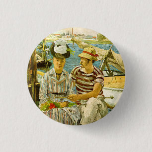 Argenteuil Edouard Manet   1 Inch Round Button