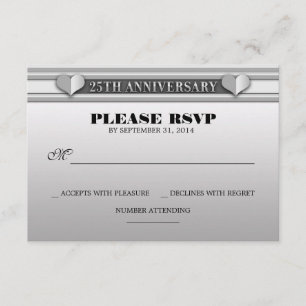 argentez les 25èmes cartes de l'anniversaire de