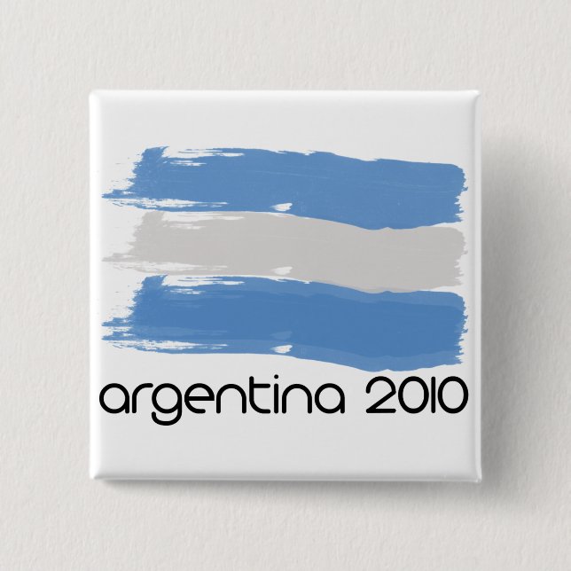 Argentina 2010 2 inch square button (Front)