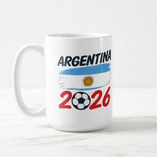 Argentina 2026 Soccer Fan Design Flag Colors Coffee Mug