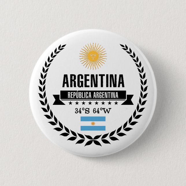 Argentina 2 Inch Round Button (Front)