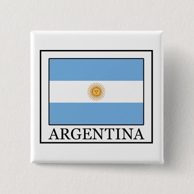 Argentina 2 Inch Square Button (Front)