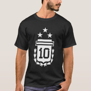 Argentina 3 Stars Argentinian Flag Three Stars 10  T-Shirt