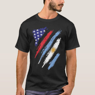 Argentina American Grown Flag USA Patriot Heritage T-Shirt