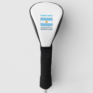 Argentina and Argentine Flag Personalized  Golf Head Cover