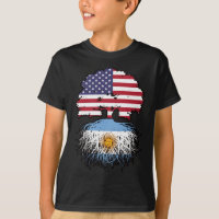 Argentina Argentine American USA Tree Roots Flag