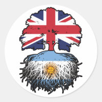 Argentina Argentine British UK Tree Roots Flag