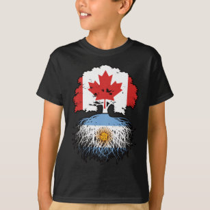 Argentina Argentine Canadian Canada Tree Roots T-Shirt