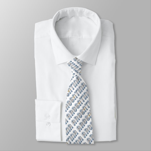 Argentina Argentine Flag Colours Typography Tie (Tied)