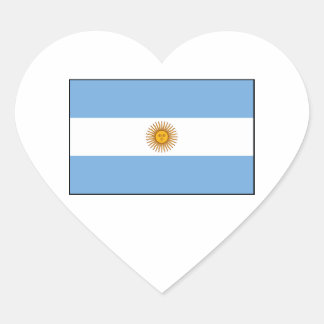 Argentina - Argentine Flag Heart Sticker