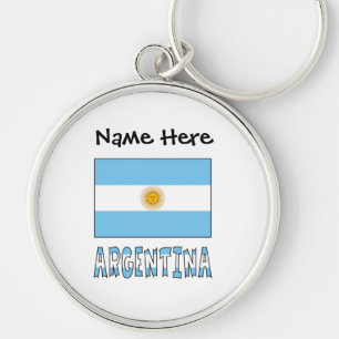 Argentina Argentine Flag Personalized Keychain