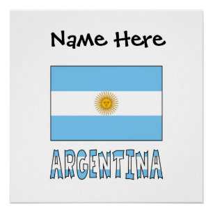Argentina Argentine Flag Personalized Poster