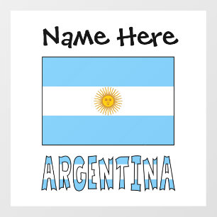 Argentina Argentine Flag Personalized  Window Cling