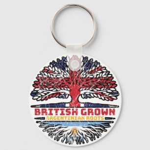 Argentina Argentine Uk United Kingdom British Flag Keychain
