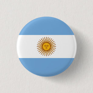 Argentina (Argentinian) Flag 1 Inch Round Button