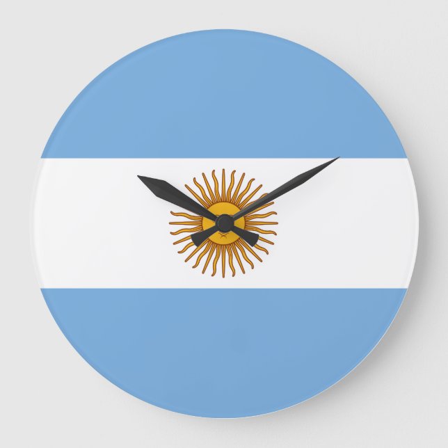 Argentina (Argentinian) Flag Large Clock (Front)