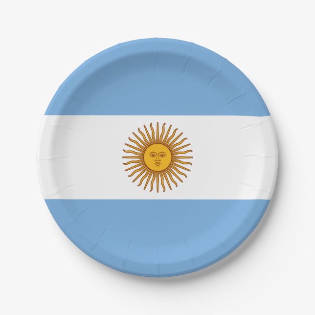 Argentina (Argentinian) Flag Paper Plate (Front)