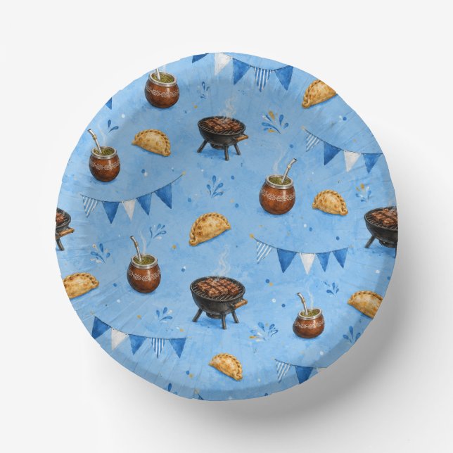 Argentina Celebration Pattern Paper Plate (Front)