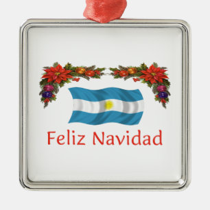Argentina Christmas Metal Ornament