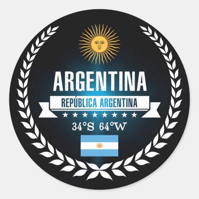Argentina Classic Round Sticker (Front)