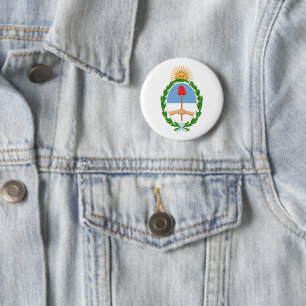 Argentina country coat arms symbol emblem flag 2 inch round button