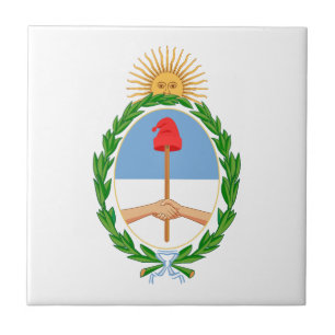 Argentina country coat arms symbol emblem flag tile