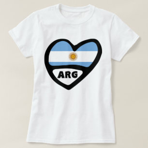 Argentina Country Code Flag Heart ARG T-Shirt