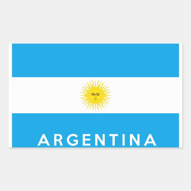 argentina country flag symbol name text sticker (Front)