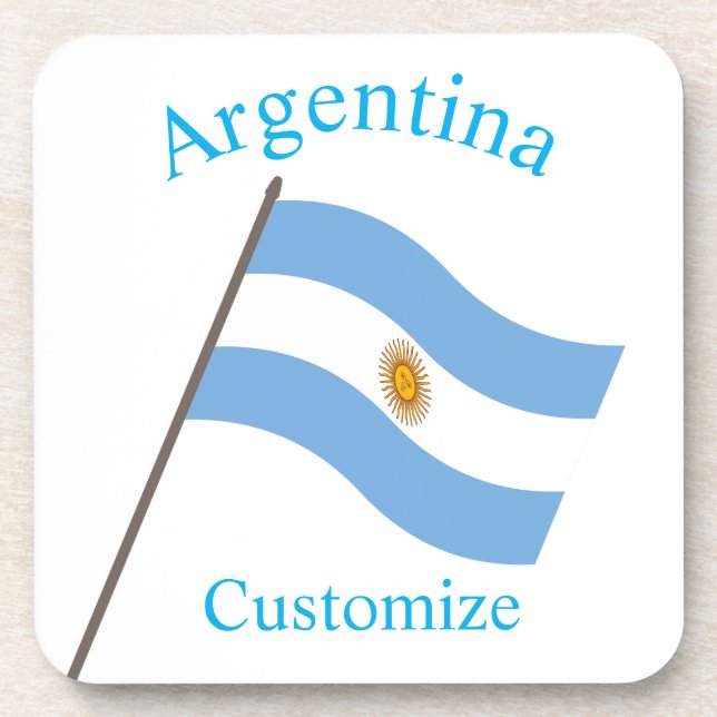 Argentina Country Flag Thunder_Cove Coaster (Front)