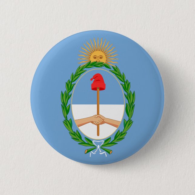 argentina emblem 2 inch round button (Front)