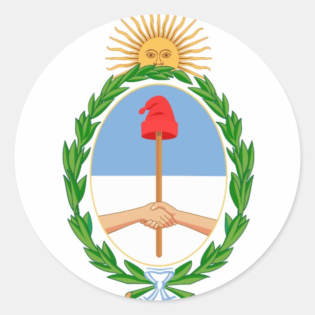argentina emblem classic round sticker (Front)
