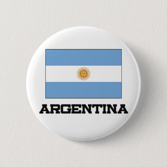 Argentina Flag 2 Inch Round Button (Front)