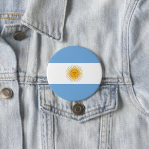 Argentina flag 3 inch round button