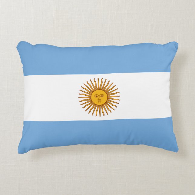 Argentina Flag Accent Pillow (Front)