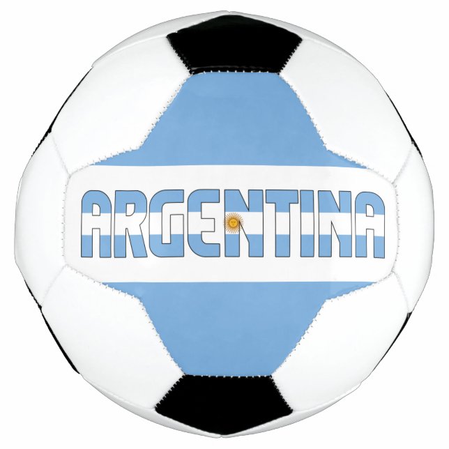 Argentina Flag Adorable Patriotic Soccer Ball (Front)